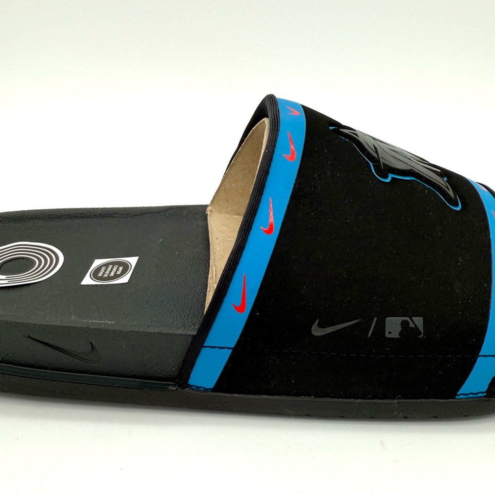 NIB NWT New Nike Mens MLB x OffCourt Slide Miami Marlins 10 Sandals Flip Flops - Picture 4 of 7